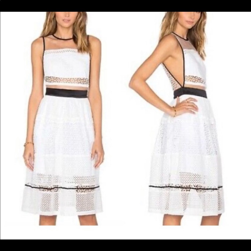Kendall and Kylie mixed lace dress
